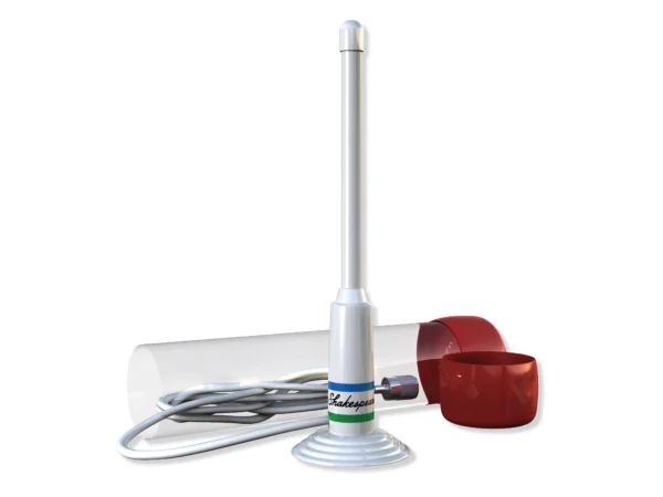 Shakespeare 5911 1ftVHF Antenn W/ 12ft Cable Suction Cup Mnt