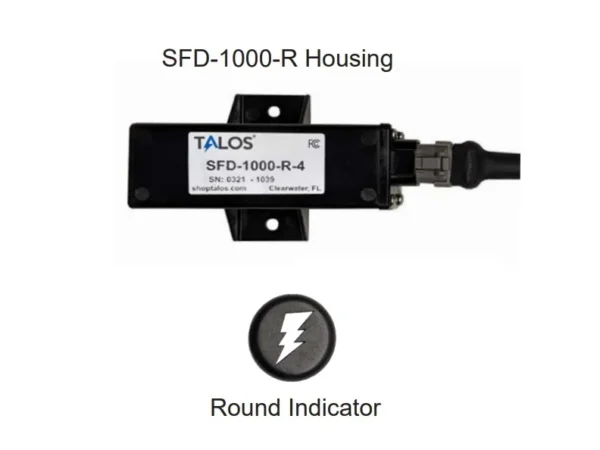 Talos SFD1000R Black Round Flush Mount Lightning Detector with 3ft Cable