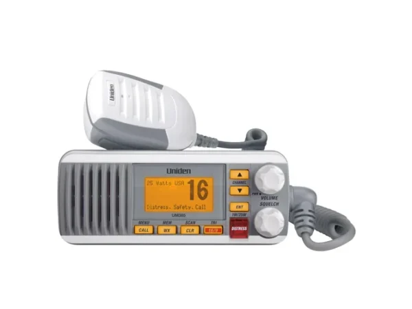 Uniden UM385 White VHF Class D DSC 25 Watt