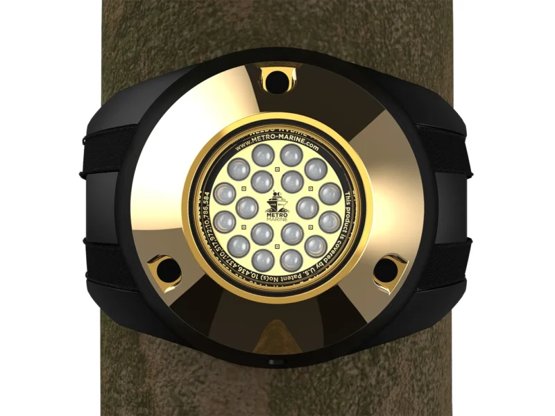 Metro Marine High-Output Piling Mount Underwater Light w/Intelligent Monochromatic LED's - Green, 45° Beam