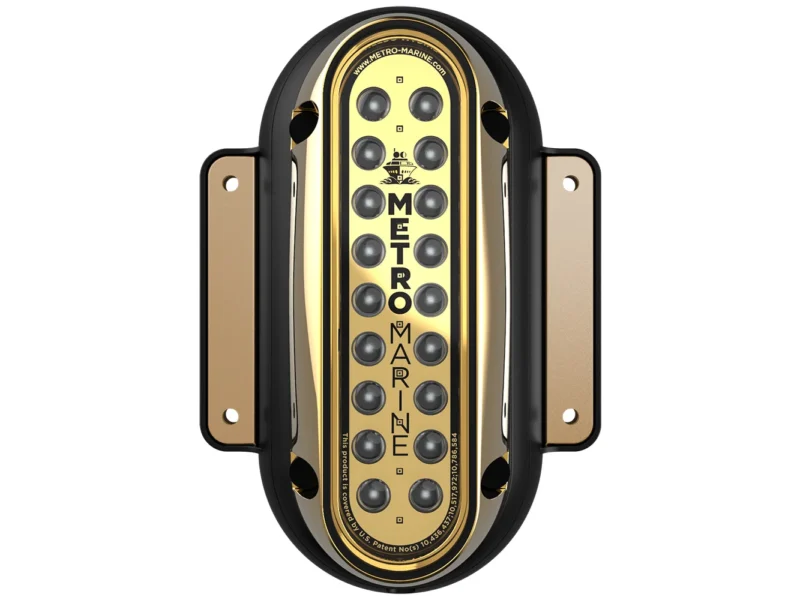 Metro Marine High-Output Vertical Surface Mount Light w/Intelligent Monochromatic LED's - Green, 90° Beam