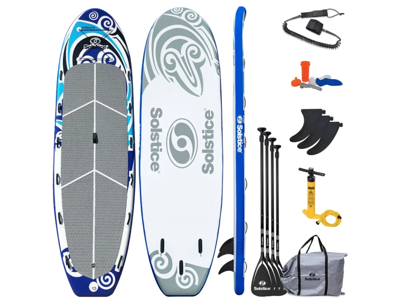 Solstice Watersports 16' Maori Giant Inflatable Stand-Up Paddleboard w/Leash & 4 Paddles