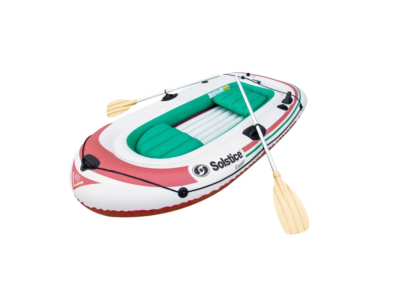 Solstice Watersports Voyager 4-Person Inflatable Boat Kit w/Oars & Pump