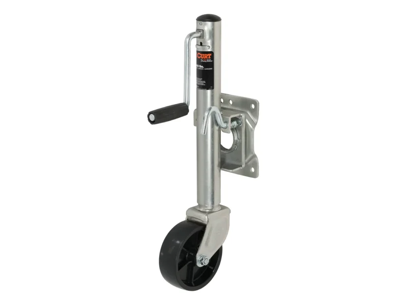 CURT Marine Jack w/6” Wheel - 1,000 lbs - Adjust Vertically 10"