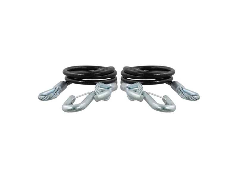 CURT 44-1/2" Safety Cables w/2 Snap Hooks - 5,000 lbs. - Vinyl Coated - 2 Pack