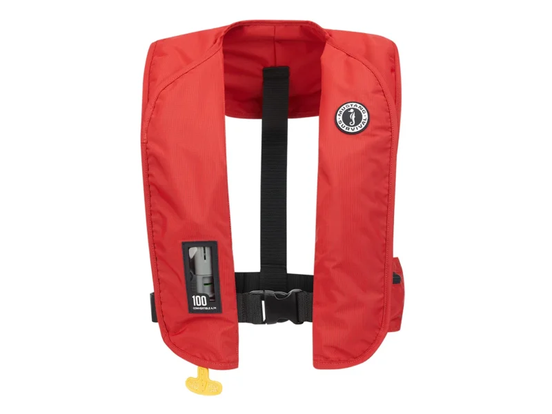 Mustang MIT 100 Convertible Inflatable PFD - Red