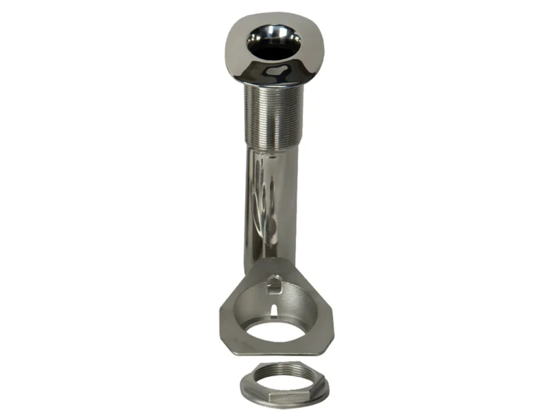 C.E. Smith 80 Series Screwless Flush Mount Rod Holder - 15 Degree - Stainless Steel - Cast Bottom - Black Liner