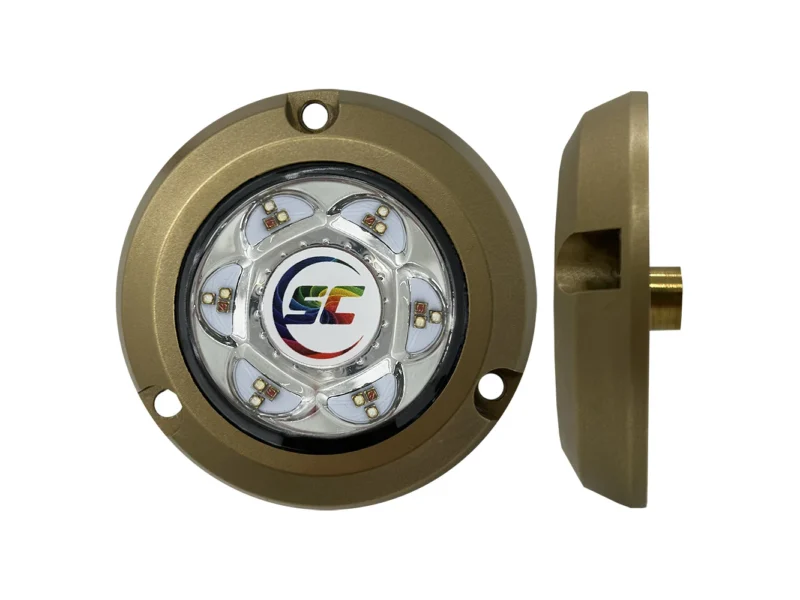 Shadow-Caster SC2 Series Bronze Surface Mount Underwater Light - Full-Color