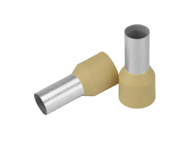 Pacer Beige 2 AWG Wire Ferrule - 16mm Length - 10 Pack