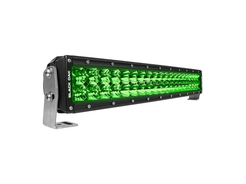 Black Oak Curved Double Row Combo Green Hog Hunting 20" Pro Series 3.0 LED Light Bar