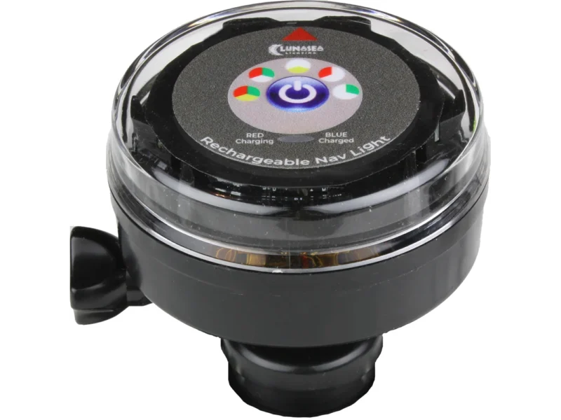 Lunasea Rechargeable Tri-Color Portable Navigation Light (No Mount) - Black