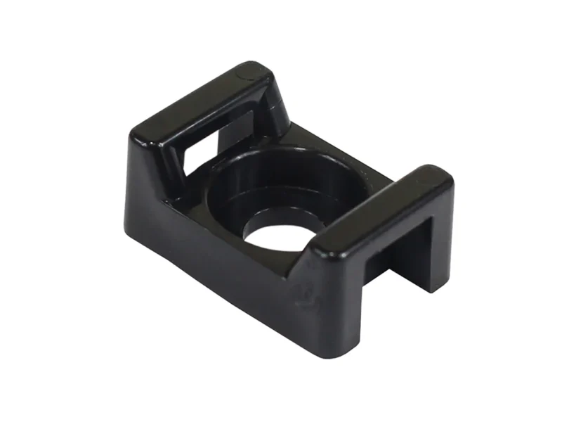 Pacer Screw Down Cable Tie Mount - #8 Screw Mount Method - Black - 100 Pack