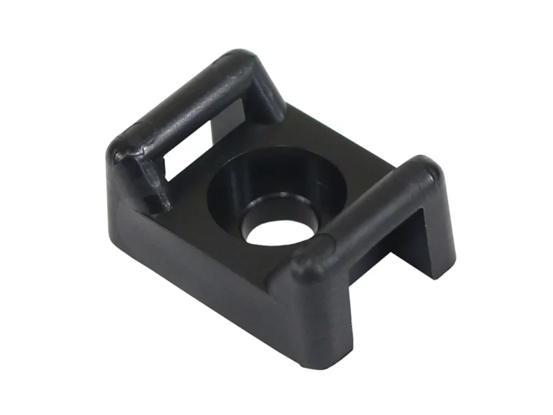 Pacer Screw Down Cable Tie Mount - #10 Screw Mount Method - Black - 100 Pack