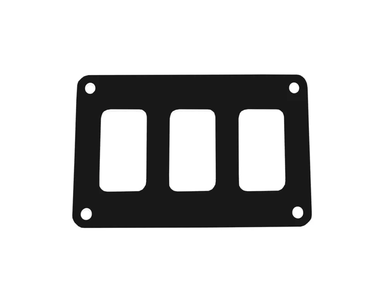 Pacer Switch Panel - 3 Switch & 1 Row - 4.25" x 2.75" - Black Powder Coated Aluminum