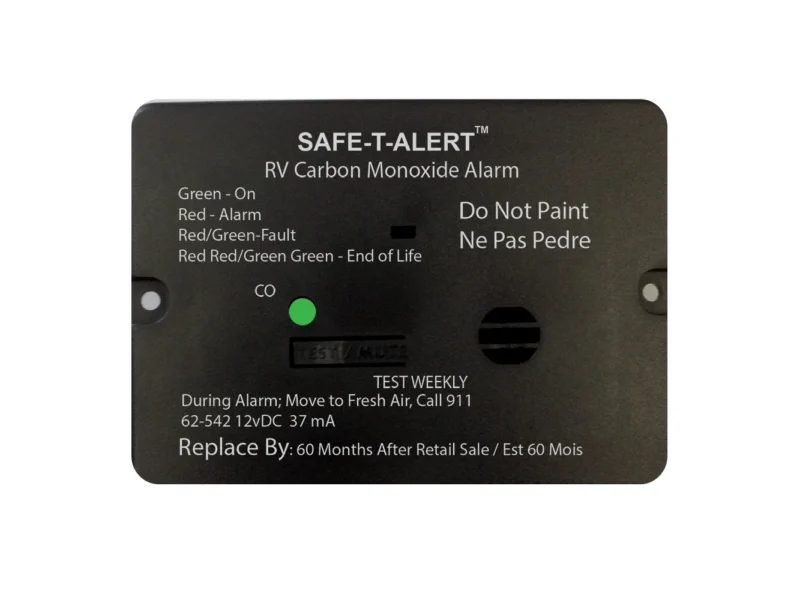 Safe-T-Alert 62 Series Carbon Monoxide Alarm - 12V - RV Flush Mount - Black