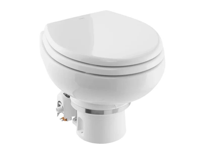 Dometic MasterFlush MF 7120 - White - Electric Macerating Toilet w/Orbit Base & Slow Close Seat - Freshwater - 12V