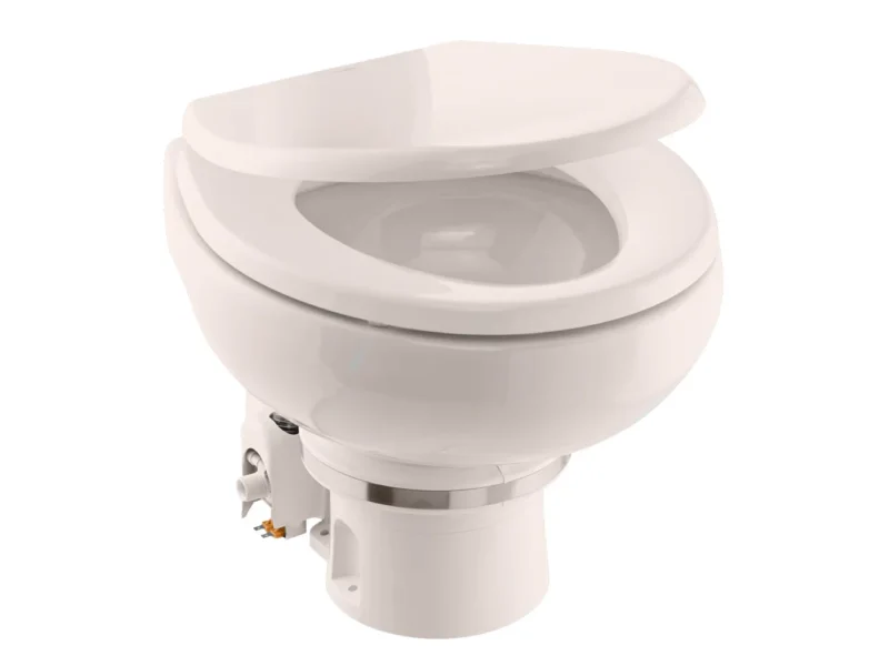 Dometic MasterFlush MF 7120 - Bone - Electric Macerating Toilet w/Orbit Base & Slow Close Seat - Freshwater - 12V