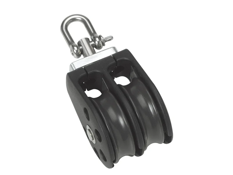 Barton Marine Size 3 45mm Plain Bearing Pulley Block Double w/Swivel