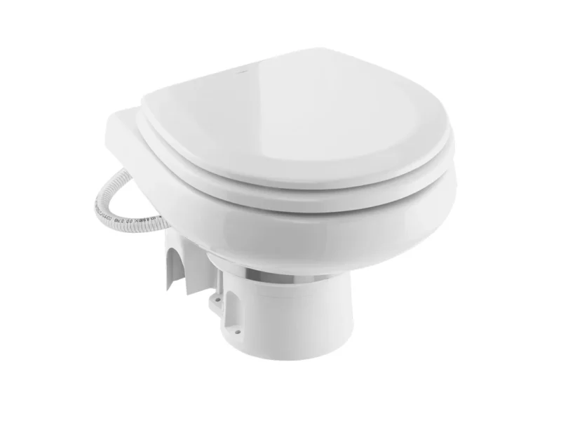 Dometic MasterFlush 7260 White Electric Macerating Toilet w/Orbit Base - Raw Water - 12V