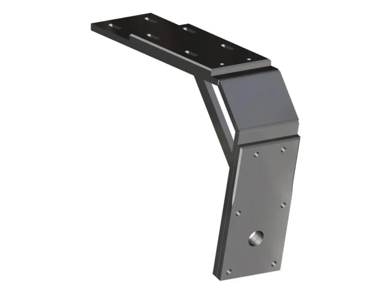 Power-Pole Deck Mount - 13" Aft - 11" Drop - Black