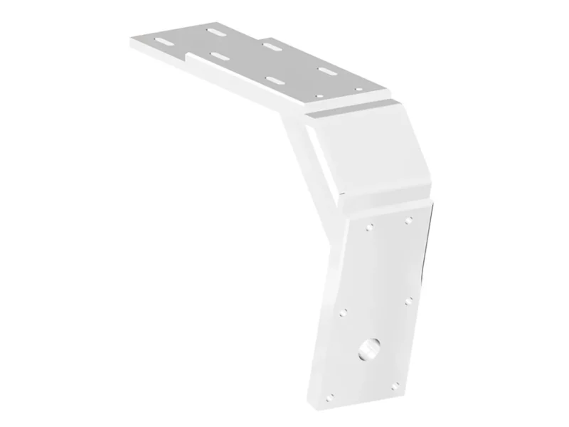 Power-Pole Deck Mount - 13" Aft - 11" Drop - White