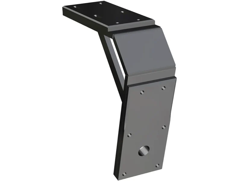 Power-Pole Deck Mount - 8" Aft - 11" Drop - Black