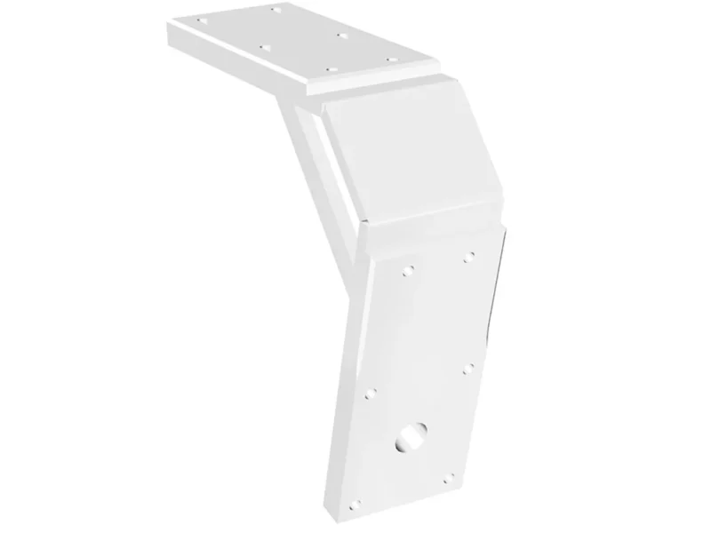 Power-Pole Deck Mount - 8" Aft - 11" Drop - White