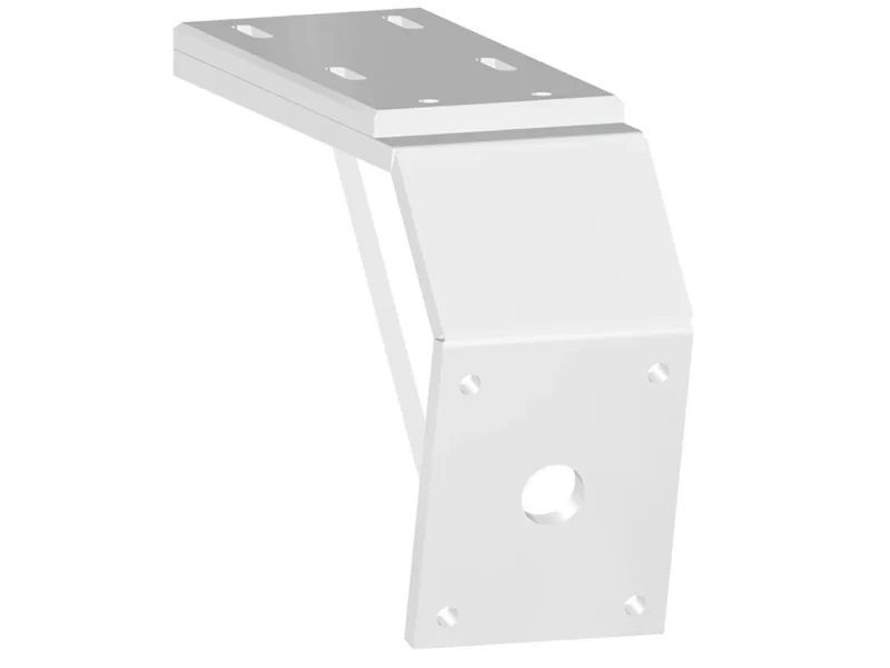 Power-Pole Deck Mount - 8" Aft - 6" Drop - White