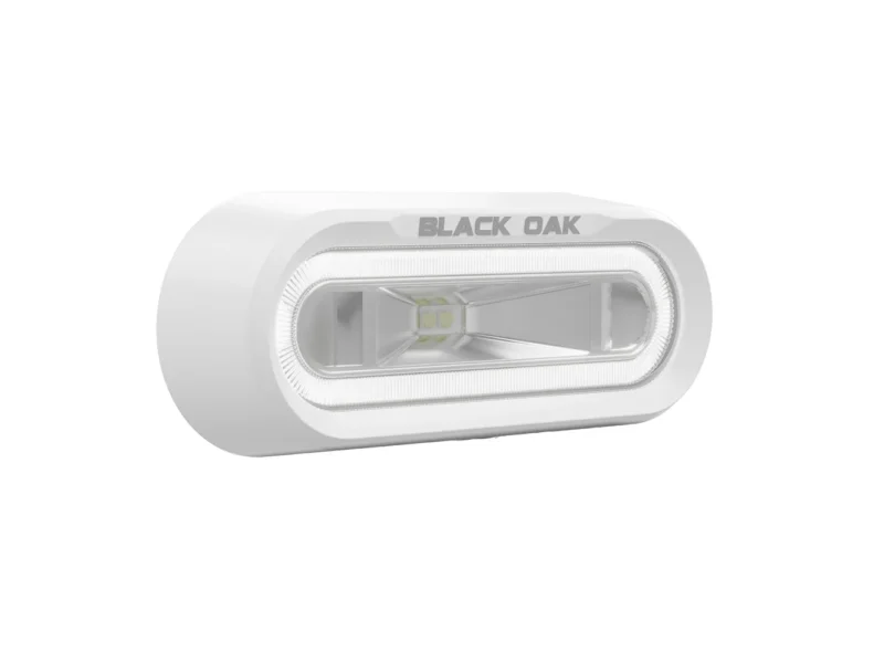 Black Oak Low Pro™ Off Road Spreader Light - Bracket Mount - White Housing - White LED