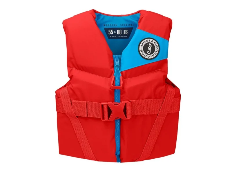 Mustang Youth REV Foam Life Vest - Imperial Red