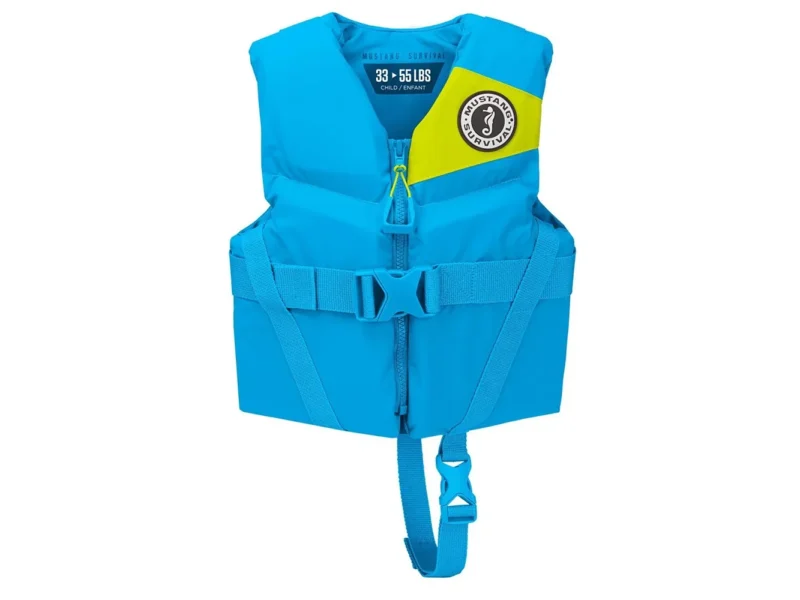 Mustang Child Rev Foam Life Vest - Azure Blue