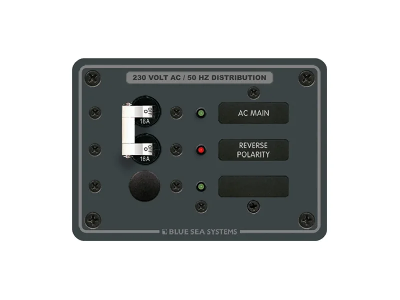 Blue Sea 8129 AC Main + Branch A-Series Toggle Circuit Breaker Panel (230V) - Main + 1 Position