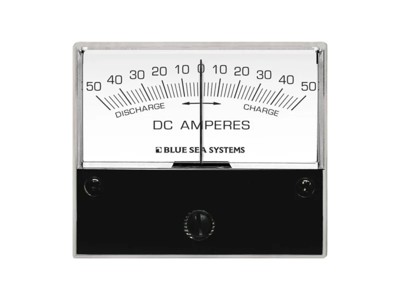 Blue Sea 8252 DC Zero Center Analog Ammeter - 2-3/4" Face, 50-0-50 Amperes DC