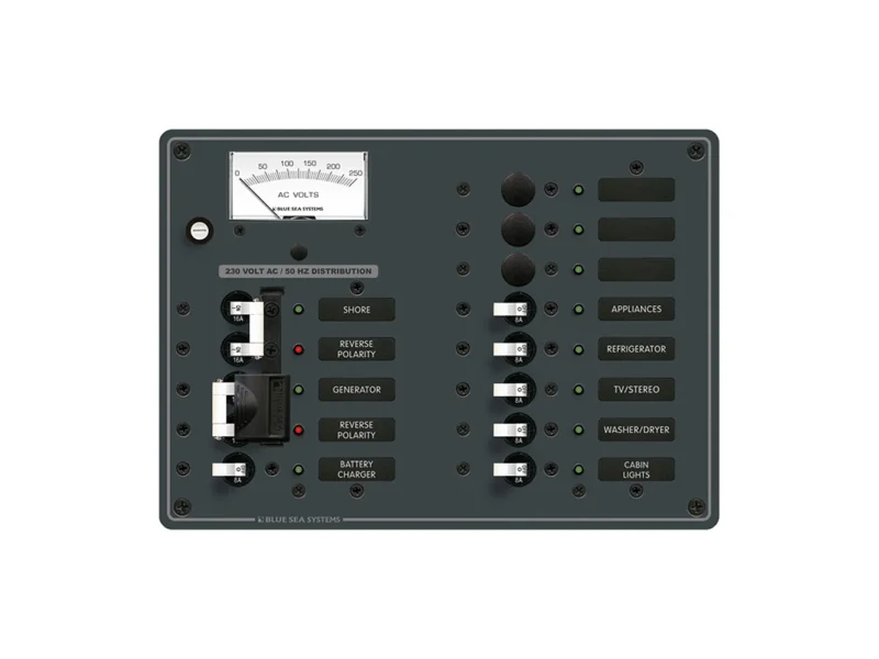 Blue Sea 8562 AC Toggle Source Selector (230V) - 2 Sources + 9 Positions