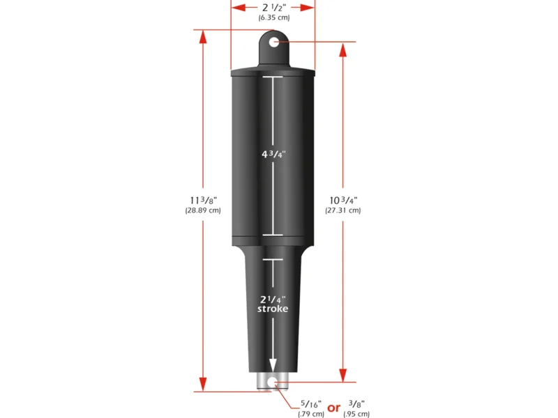 Lenco 101XD Extreme Duty Actuator - 12V - 2-1/4" Stroke - 5/16" Hardware