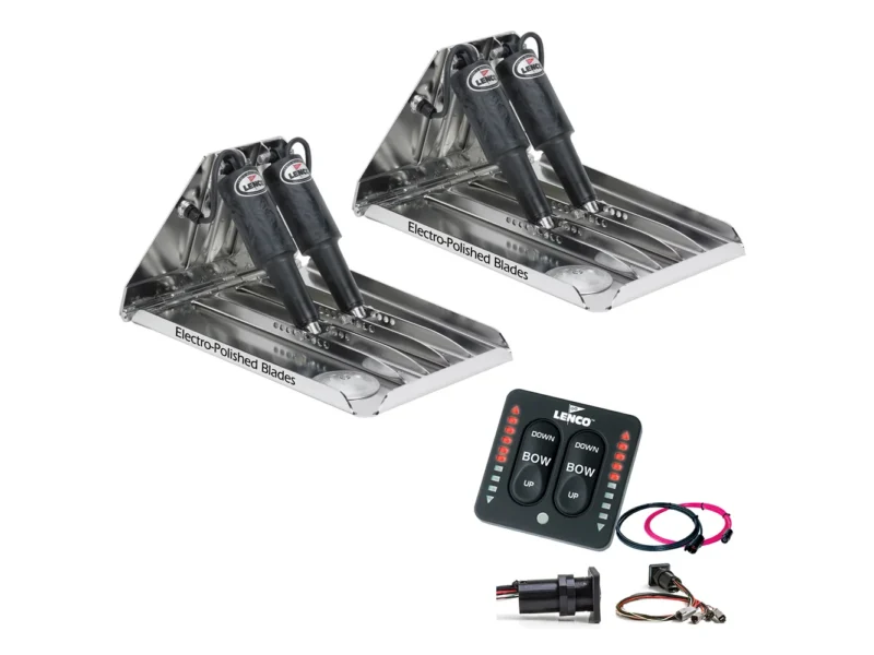 Lenco 19" x 14" Extreme Duty Performance Trim Tab Kit w/LED Indicator Switch Kit 12V