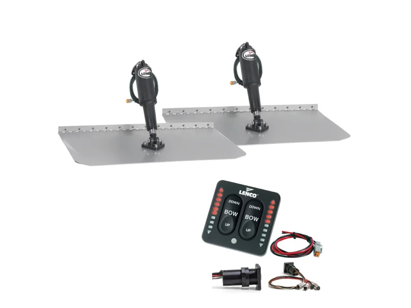 Lenco 12" x 24" Standard Trim Tab Kit w/LED Indicator Switch Kit 12V