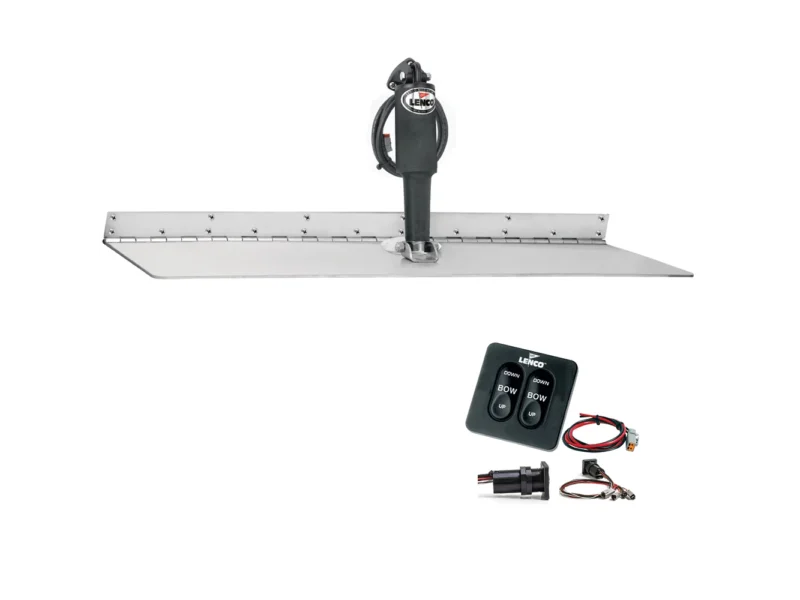 Lenco 12" x 24" Super Strong Trim Tab Kit w/Standard Tactile Switch Kit 12V