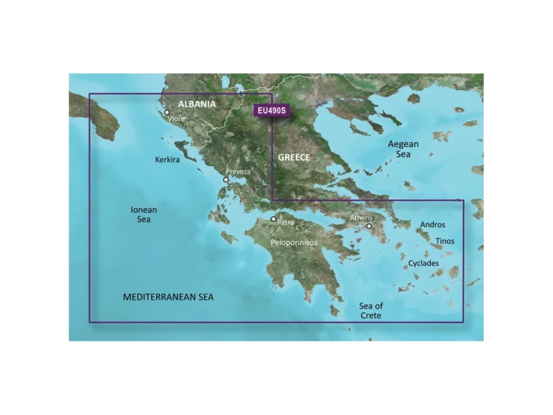 Garmin BlueChart® g3 Vision® HD - VEU490S - Greece West Coast & Athens - microSD™/SD™