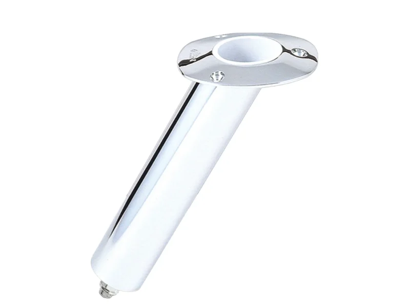 Lee's 30° Stainless Steel Swivel Base Flush Mount Rod Holder - Medium - 2" OD X 6.5" Tube f/Small Bent Butts