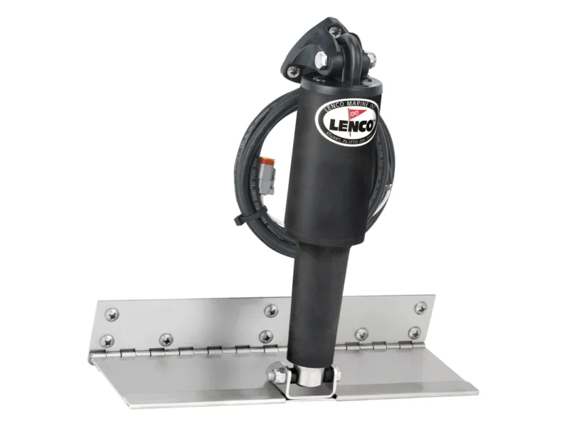 Lenco 4" x 12" Limited Space Trim Tab Kit w/o Switch Kit 12V -  Standard Finish - Short Actuator