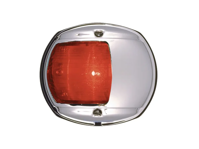 Perko LED Side Light - Red - 12V - Chrome Plated Housing