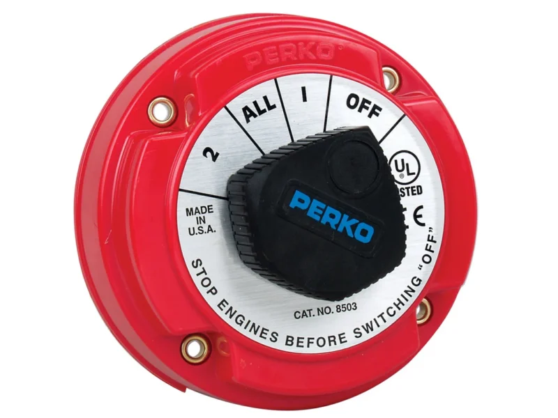 Perko 8503DP Medium Duty Battery Selector Switch w/Alternator Field Disconnect w/o Key Lock