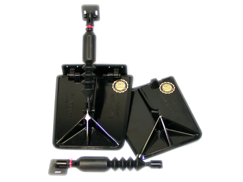 Nauticus SX9510-80 Smart Tab SX Composite Trim Tabs 9.5” x 10” - f/18-20’ Boat w/150 - 240HP - Black