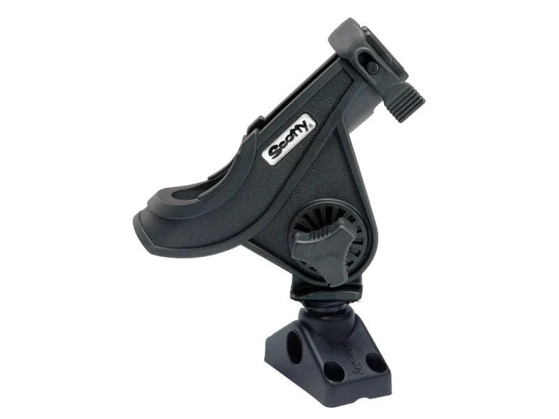 Scotty 280 Bait Caster/Spinning Rod Holder w/241 Deck/Side Mount - Black