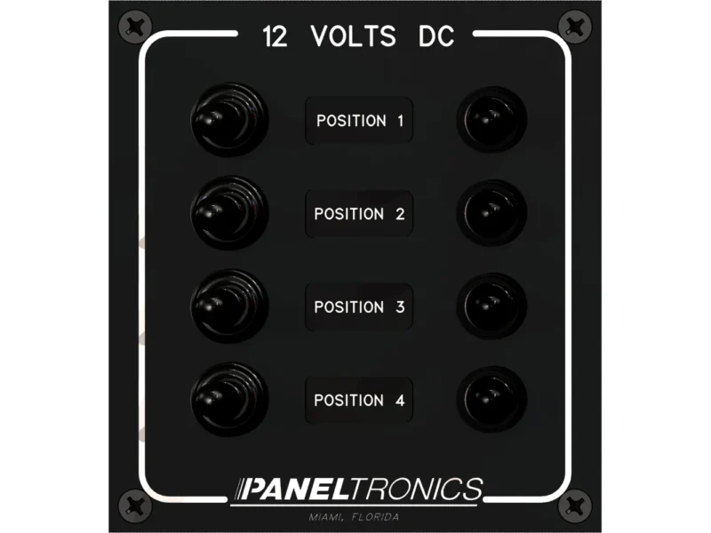 Paneltronics Waterproof Panel - DC 4-Position Toggle Switch & Circuit Breaker