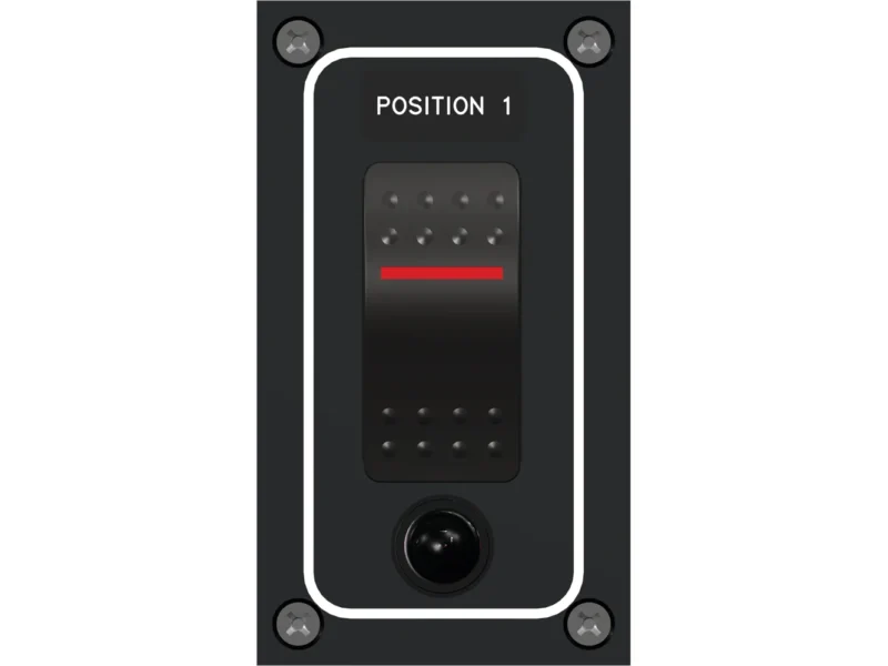 Paneltronics Waterproof Panel - DC 1-Position Illuminated Rocker Switch & Circuit Breaker