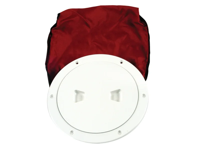 Beckson 6" Stow-Away Deck Plate - White w/12" Bag