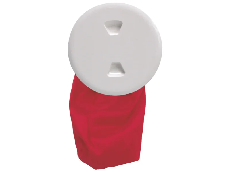 Beckson 5" Stow-Away Deck Plate - White w/12" Bag