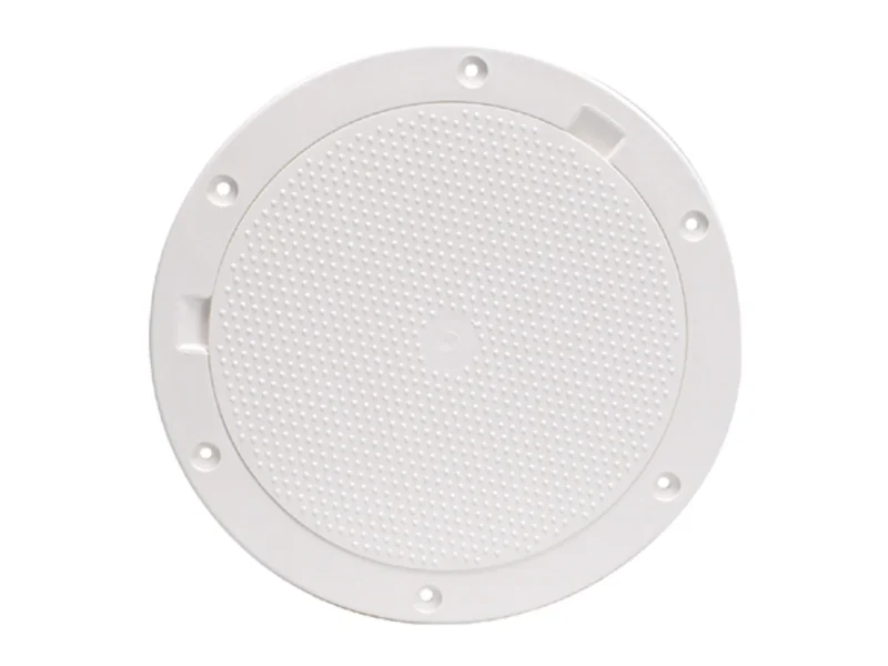 Beckson 8" Non-Skid Pry-Out Deck Plate - White